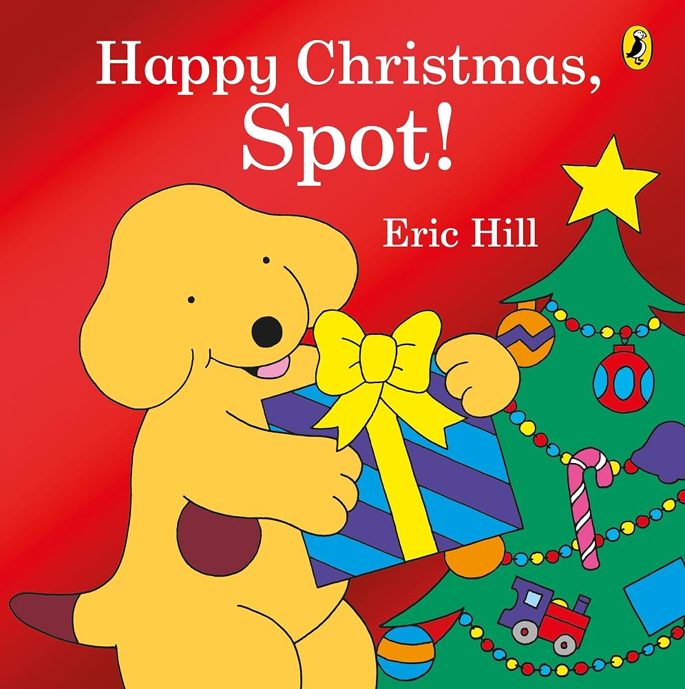 Puffin Happy Christmas, Spot! A fold-out flap book. cover image