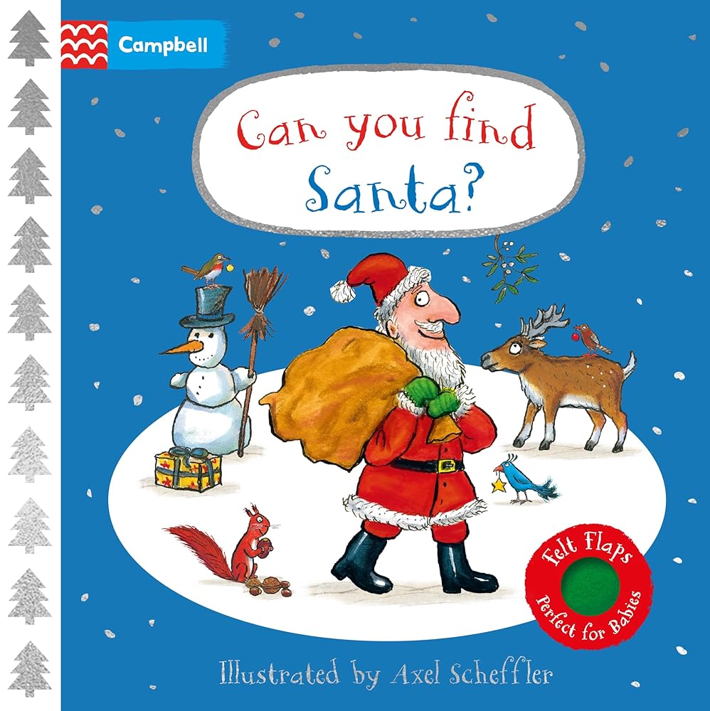 Campbell Books Ltd Can You Find Santa? A soft flaps book (Campbell Axel Scheffler). cover image