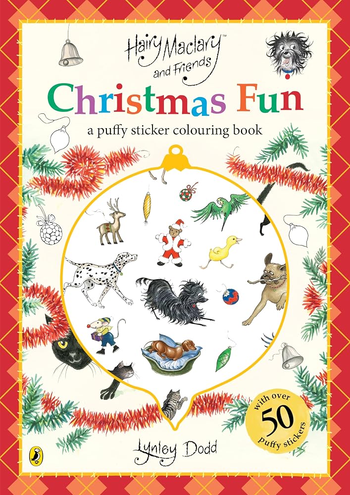 Hairy Maclary and Friends Christmas Fun: A Puffy Sticker Colouring Book cover image