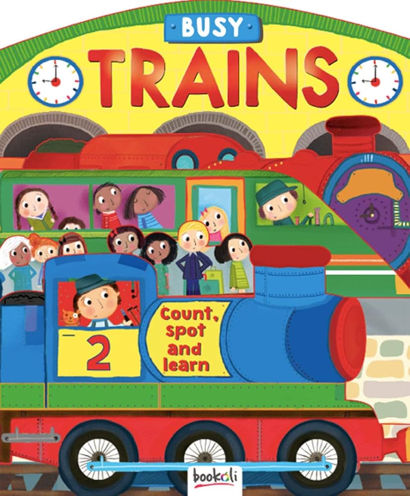 Busy Trains (3D Boards) [Board book] cover image
