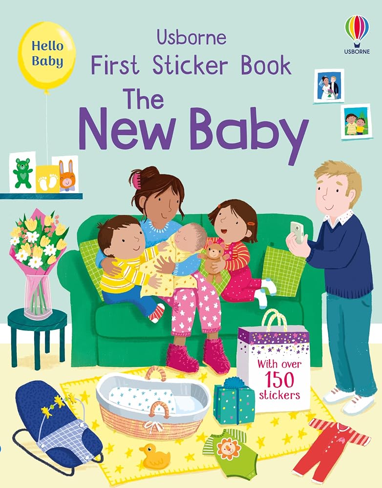 Usborne First Sticker Book The New Baby (First Sticker Books). cover image