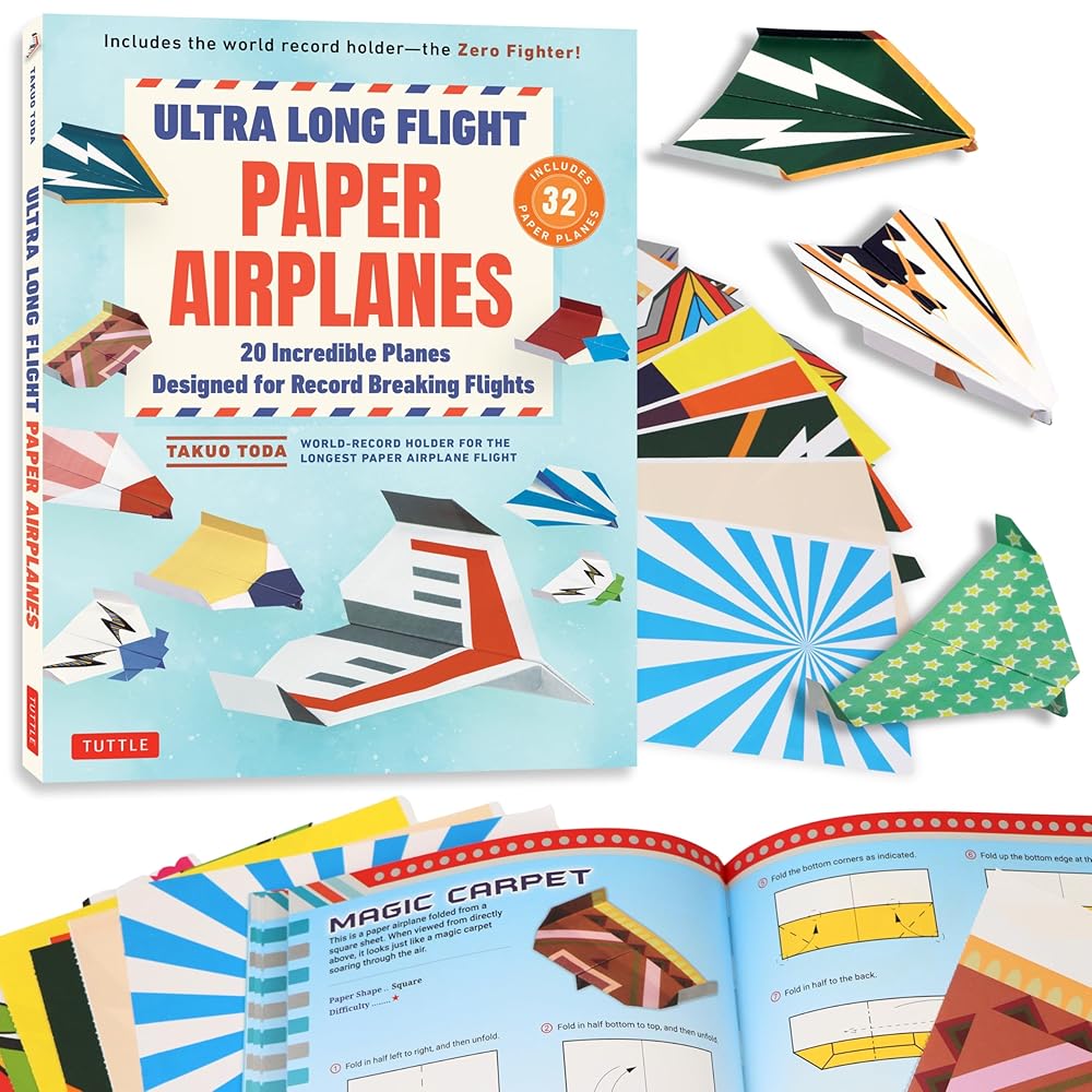 Ultra Long Flight Paper Airplanes: 20 Incredible Planes Designed for Record Breaking Flights cover image
